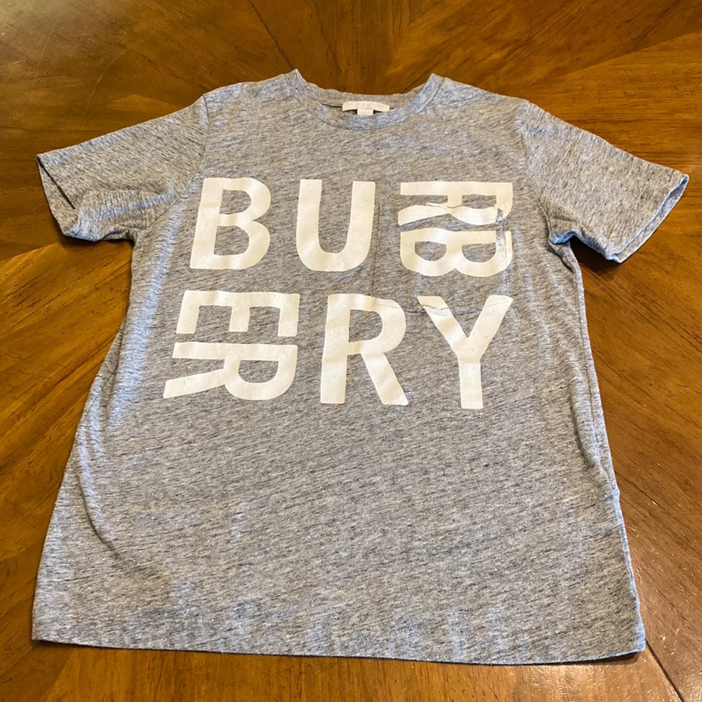Burberry Kids Gray Short Sleeve Tee